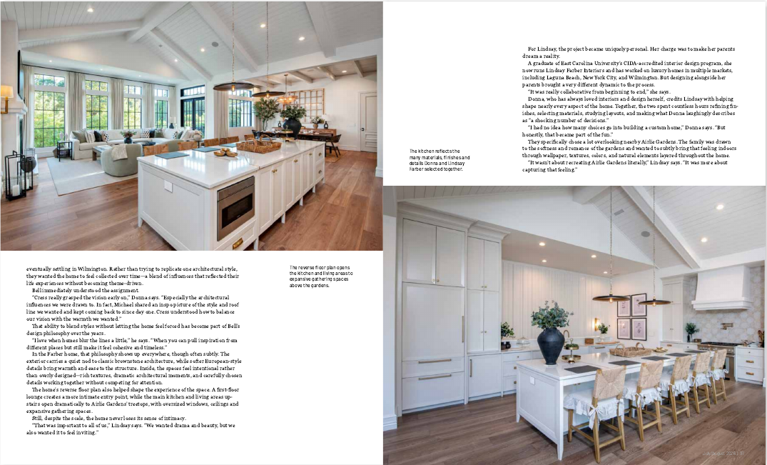 Wilmington Magazine feature — page 3 spread